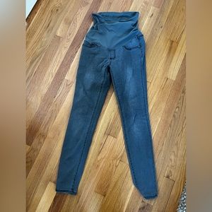 Grey LED over the belly maternity jeans